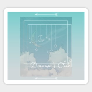 Dreamer's club blue cloud aesthetics personalized design special gift Sticker